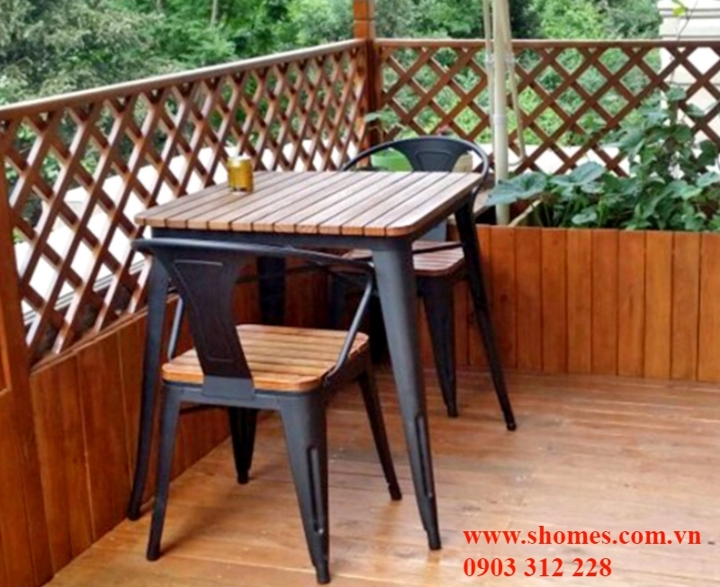 phan phoi ban ghe sat gia si 1 4504 - Bộ bàn ghế sắt kết hợp nan gỗ